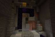 A naturally spawning underground Ruined Portal (Image via Minecraft)